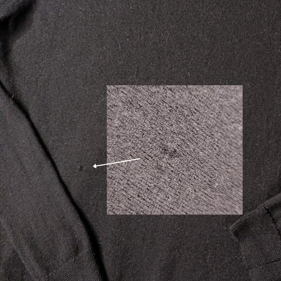 Pure Wool Black Sweater Contemporaine Exclusive Simons V-Neck Classic & Warm - Picture 10 of 11